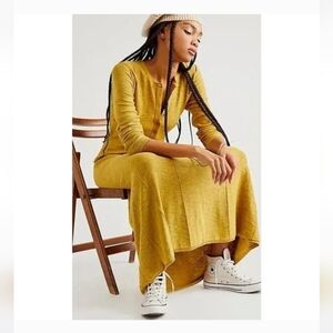 Free People El Topo Maxi Sweater Dress Olive Small